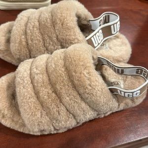 Ugg fluff yeah faux fur slingback sandal